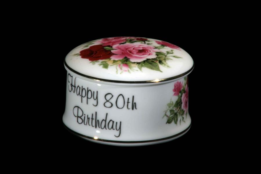 80th Birthday Trinket Box